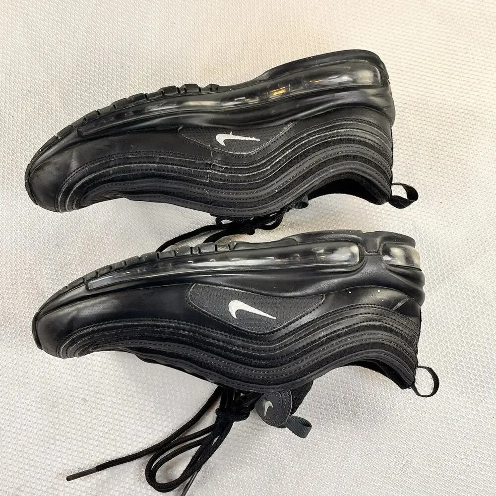 Nike Air Max 97 GS Triple Black‎ Anthracite 921522-011 Youth Sz 6.5Y